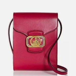Lanvin L114010 Womens Fuchsia Mini Leather Phone Holder